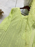 Chinon With Cotton Embroidery Work Top Pent