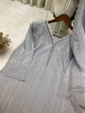 Chinon With Cotton Embroidery Work Top Pent