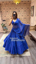 Special Printed Georgette Print Work Lehenga