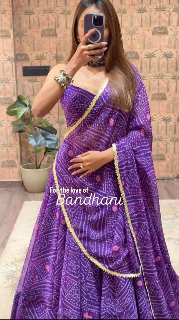 Special Printed Georgette Print Work Lehenga