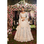 Women's Butterfly Net Fabric With  Heavy Sandwich Sequins Work Lehenga Choli with Dupatta