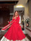 Red Color Georgette Coding Dori With Sequience Work Anarkali