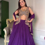 Fox Georgette Micro Inner With Semi Stitch Lehenga