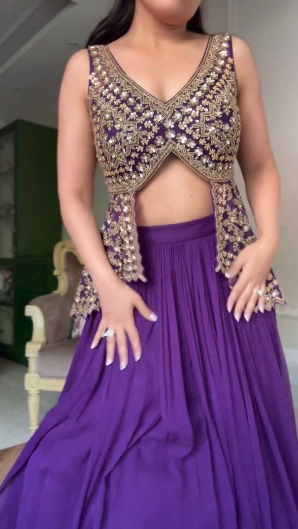 Fox Georgette Micro Inner With Semi Stitch Lehenga