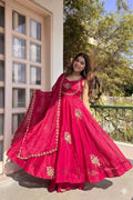 Beautiful Look Fendi Satin Gown With Sequence Embroidery Zari Work Plazzo