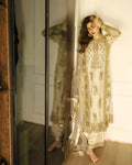Hevy Faux Georgette Codding Sequins Embroidery Work Top Sharara