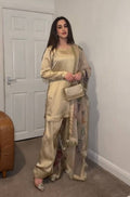 White Color Japan Silk Satin Silk Top Plazzo