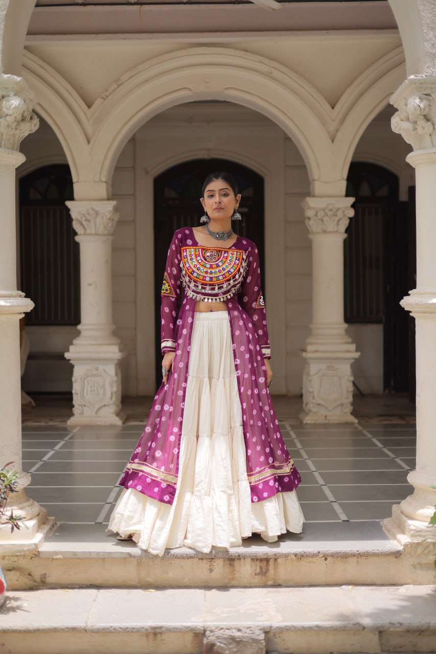 lehenga dress cotton Cotton Burgundy Maroon Gota Patti Embroidered Flared Lehenga LLCV119203