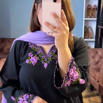 Riyon Silk Embroidery Work Micro Cotton Top Plazzo