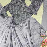 Premium French Crape Silk Ready To Wear & Embroidery Sequins Work Koti Saree