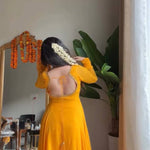 Orange Color Foux Georgette With Hand Work Anarkali