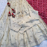 Soft Chinon Silk With Flower Embroidery Design Work Lehenga