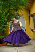 Fendy Fabric With Plain Work Lehenga