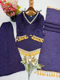Doremon Crush Mirror Work Suit Set