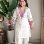 Pure Khadi Cottan With  Thread Work Top