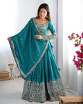 Natural Crep Silk With Canvas Patta And Cancan Thread And Sequence Work Lehenga Choli
