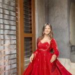 Beautifull Fendy Silk With Thread And Sequience Work Anarkali