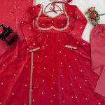 Beautifull Fendy Silk With Thread And Sequience Work Anarkali