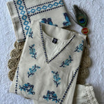 Beautifull Khadi Cotton With Digital Sequns Work Top Pent