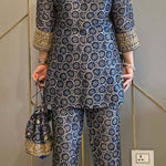 Pure Mul Cotton With Embroidry Work Top Pent