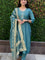 Sky Color Premium Roman Silk Hand Work Kurti