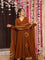 Brown Colour Georgette Fully Flair Anarkali Suit With Dupatta