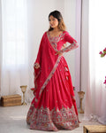 Natural Crep Silk With Canvas Patta And Cancan Thread And Sequence Work Lehenga Choli