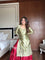 Pista Color Moss Satin Embroidery Work Kurti Sharara