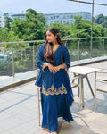 Havy Faux Georgette Embroidery Work Top Pent
