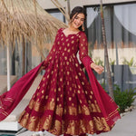 Havy Faux Georgette Embroidery Work Gown