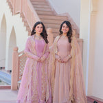 Fendy Chiffon Cotton Lining Full Sleeve Gown