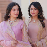 Fendy Chiffon Cotton Lining Full Sleeve Gown