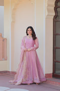 Fendy Chiffon Cotton Lining Full Sleeve Gown