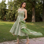 Pista Color Fandy Silk Embroidery Work Gown