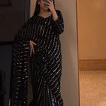 New Premium Look Imported Net Tikki Work Saree