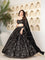 Net Sequinned and Embroidered Flared With Premium Georgette Embellished Lehenga