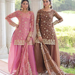 Beautifull Fendy With Rich Sequience Embroidery Work Top Sharara