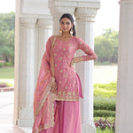 Beautifull Fendy With Rich Sequience Embroidery Work Top Sharara