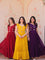 Faux Blooming Sequence With Embroidery Work Gown
