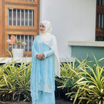 HEavy Fox Geprgette Embroidery Work Top Plazzo