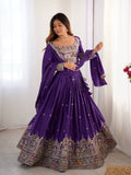 Natural Crep Silk With Canvas Patta And Cancan Thread And Sequence Work Lehenga Choli