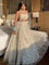 Multi-Sequins & Thread Work Embroidery Net Semi-Stitched Lehenga