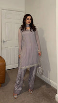 Brown Color Georgette Embroidery Work Top