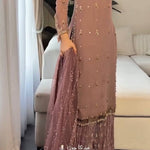 New And Premium Look Embroidery With Sequence Work Top Sharara