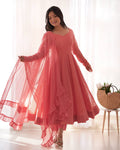 Heavy Pure Soft fox Georgette Lukhanowi Sequence Work Anarkali