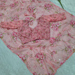 Premium Tabby Silk Mirror Work Saree