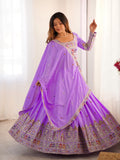 Natural Crep Silk With Canvas Patta And Cancan Thread And Sequence Work Lehenga Choli