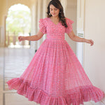 Faux Georgette With Cotton Lining Gown