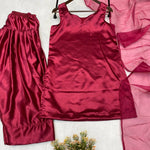 Moss Satin Micro Inner Top Salwaar