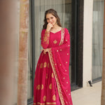 Star Georgette Embroidery Zari work Gown